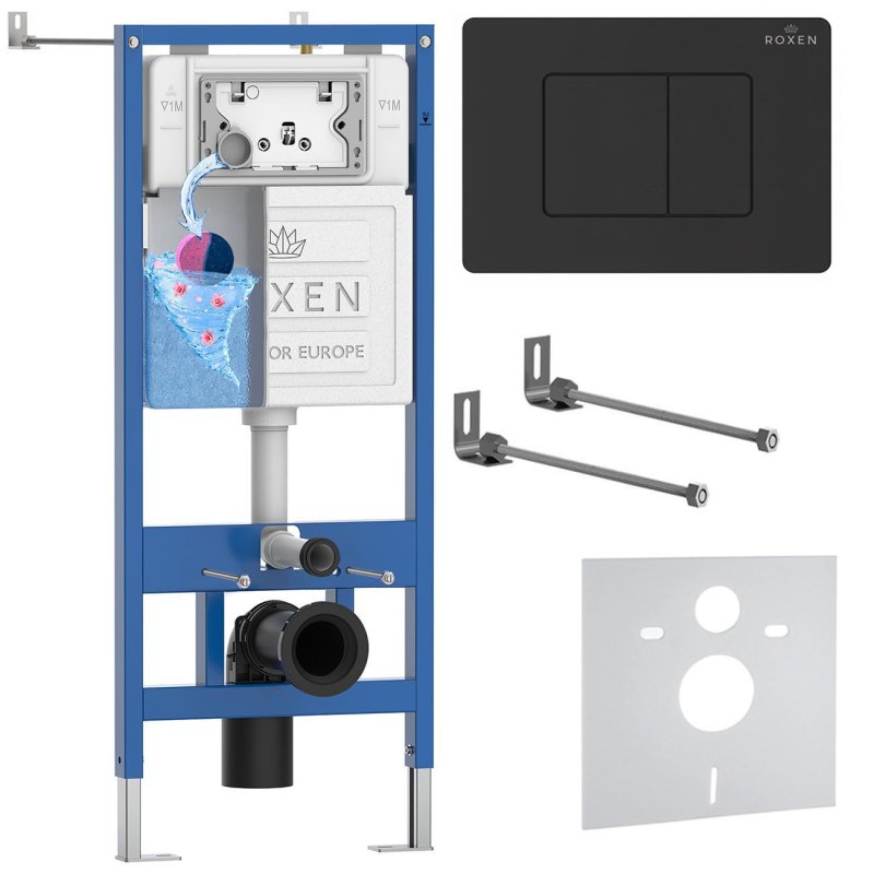 Инсталляция для подвесного унитаза 4 в 1 Roxen StounFix Dual Fresh 868401 с аромадозатором